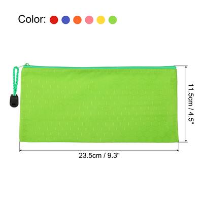 12pcs Waterproof Zipper File Bags, A6 Document Holders for Office, Multicolor