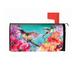 Bright Flowers and Hummingbirds Mailbox Cover