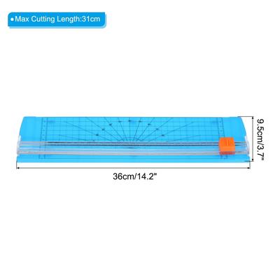 12 Inch Paper Trimmer, A4 Size Paper Cutter with Cutter Head Blade, Blue