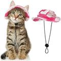 Cat Hats for Cats Only Cat Cowboy Hats with Ear Holes Tiny Pets Birthday Party Costume Cat Headwear Mini Cowboy Hat Funny Sombrero Kitten Hat Chihuahua Beanie Cap Party Decorations