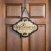 Welcome Burlap Door Decor