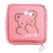 Farfi Sanitary Napkin Storage Bag Waterproof Cartoon Nylon Zipper Design Tampon Pouch for Teen Girls (Pink)