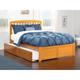 AFI Richmond Full Platform Bed with Twin Trundle in Caramel Latte