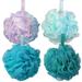 Bath Loofah Sponge Soft Mesh Shower Puff for Body Wash Bath Sponge Body Scrubber for Women & Men Body Exfoliator-Bathing Accessories (4Pack 75G)