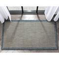 Well Woven Medusa Odin Solid Striped Blue 2 3 x 3 11 Indoor/Outdoor Flat-Weave Area Rug
