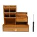 Wooden Pen Holder Storage Box Creative Office Desk Stationery Box Pen Organizer