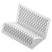 Urban Collection Punched Metal Business Card Holder Holds 50 2 x 3.5 Cards Perforated Steel White