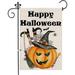 Jackmold Halloween Pumpkin Garden Flag Vertical Double Sided Witch Trick Or Treat Burlap Yard Flag Outdoor Decor 12.5 x 18 Inches