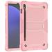 K-Lion Rugged Case for Samsung Galaxy Tab S9 11 Inch 2023 Tablet Heavy Duty Kids Friendly Shockproof Protective Case Kickstand Pen Holder Slot Hard Shell Cover for Samsung Galaxy Tab S9 Rosegold