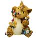 Resin Cat Eating Gnomes Statue Lovely Cat Statue Outdoor Indoor Decoration for Home Patio