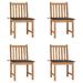 Htovila Patio Chairs 4 pcs with Cushions Solid Teak Wood