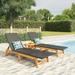 Anself 3 Piece Patio Set Poly Rattan&Solid Wood Acacia