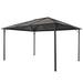 Anself Party Tent Outdoor Gazebo Aluminum Frame Sunshade Shelter Canopy Black for Backyard Yard Wedding BBQ Camping Festival Shows 18.9ft x 9.5ft x 10.1ft (L x W x H)