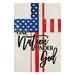 Welcome American Garden Flag Anchor Yard Flag Vertical Double Sided Patriotic Strip and Star 4th of July Memorial Day Independence Day Flag Lawn Outdoor Decor (without pole)