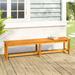 Aibecy Patio Bench 70.9 x13.8 x17.7 Solid Wood Acacia