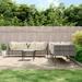 Anself 7 Piece Patio Set with Cushions Gray Poly Rattan