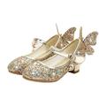 Gyratedream Girl s Crystal Bling Princess Shoes Fashion Bow-Knot Perform Dance Shoes Low Heel Mary Jane Shoes