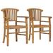 Andoer Patio Chairs 2 pcs Solid Teak Wood