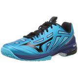 [Mizuno] Tennis Shoes Wave Exceed 4 OC Clay/Sand Artificial Turf Court Club Activities Lightweight Game Court Soft Tennis Hard Tennis Light Blue x Black x Navy 25.0 cm 2E