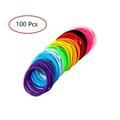 100 Pieces Luminescent Silicone Jelly Bracelets Hair Ties Multicolor Rainbow Silicone Wristband Bracelet Party Favors Wrist Armband Retro Bracelet Bands for Girls Women by Topboutique