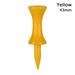 51mm 43mm Training Practice Accessories Golf Mat Durable Colorful Durable Rubber Golfer Ball Tees Holder Golf Tees YELLOW 43MM