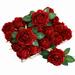 Olivachel Artificial Rose Heads with Stems & Leaves Silk Flowers Fake Roses for Home Decor Wedding B