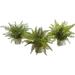 ZQRPCA 4222-S3 14 Assorted Ferns with Planter Artificial Plant Set of 3 14 Assorted Ferns with Planter Set of 3 Green