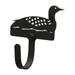 Village Wrought Iron WH-116-S Loon Wall Hook Small - Black