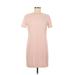 Babaton Casual Dress - Shift Crew Neck Short sleeves: Pink Print Dresses - Women's Size 6