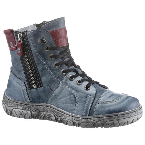 Winterboots KRISBUT Gr. 39, blau (jeansblau, used) Damen Schuhe mit zwei praktischen Reißverschlüssen