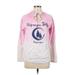 Southern Spirit Pullover Hoodie: Pink Graphic Tops - Women's Size Small