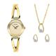 Sekonda Dress Gift Set Ladies 22mm Quartz Watch in Champagne with Analogue Display, and Gold Alloy Strap 49033