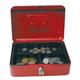 2 x 30 cm 12-Inch Value Metal Cash Box - Red