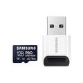 Samsung PRO Ultimate microSD-Karte + USB-Kartenleser, 128 GB, Für Smartphones, Drohne und Action-Cam , UHS-I U3, 200 MB/s Lesen, 130 MB/s Schreiben,‎ MB-MY128SB/WW