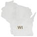 BIDKhome Lg Polished Marble "Wisconsin" Cutting Board W/Brass State Abbreviation Marble | 14 H x 13 W x 1 D in | Wayfair 792999