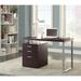 Orren Ellis Ivey Writing Desk Wood/Metal in Brown | 30 H x 47.25 W x 23.5 D in | Wayfair 7B1C1FC07BD94AE7A8110C78DF8F153C