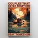 Trinx Couples That Kayak Together - 1 Piece Rectangle Gr Couples That Kayak Together On Canvas Graphic Art Canvas in White | Wayfair
