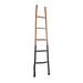 Millwood Pines Antonitte 72.75" Solid Wood Blanket Ladder Wood/Solid Wood in Brown | 72.75 H x 18.25 W x 2.13 D in | Wayfair