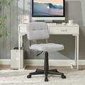Ebern Designs Maysie Polyester Task Chair Upholstered in Gray/White | 34.2 H x 20.2 W x 20.2 D in | Wayfair 11A0D20BE61E433E859E8150074DEB3E