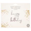 Silver Happy Birthday Foil Garland