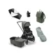 Bugaboo Dragonfly Pushchair, Carrycot & Accessories Essential Bundle, Forest Green