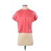 Adidas Active T-Shirt: Pink Color Block Activewear - Women's Size Small