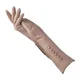 Gloves winter ladies gloves suede long 35CM arm suede fashion suede touch screen thick black gray