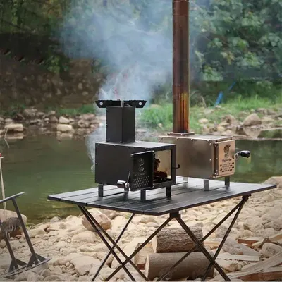 Smilodon-Poêle à bois de camping portable Eva à bois de chauffage brasero extérieur poêle de