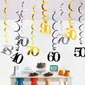 Guirxiété décorative en spirale pour anniversaire de 16 18 21 25 30 40 50 60 70 80 90 ans