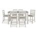 Signature Design by Ashley Skempton White Counter Height Dining Table and Bar Stools (Set of 7)