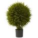 2.5' Artificial Cedar Ball Potted Topiary Plant