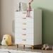 Simple Nightstand Chest for Clothes Toys Bedside Table with 6 Drawer