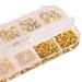 1 Box Decorative Nail Art Stickers Golden Semicircle Pearl Diamond Manicure Stickers Nail Accessories Decor (Golden)