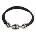 Wiueurtly Rubber Bands for Hair Chain Leather Band Electroplating Alloy Hair Rope Hair Ring Bracelet Head Rope Bracelet Hair Band Black Elastic Women s Hair Band Bracelet